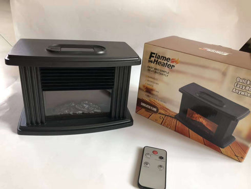 Mini Fireplace Style Heater Simulated Flame.